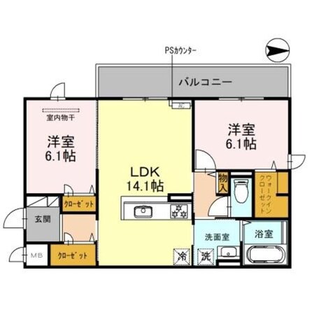 枚方公園駅 徒歩12分 2階の物件間取画像